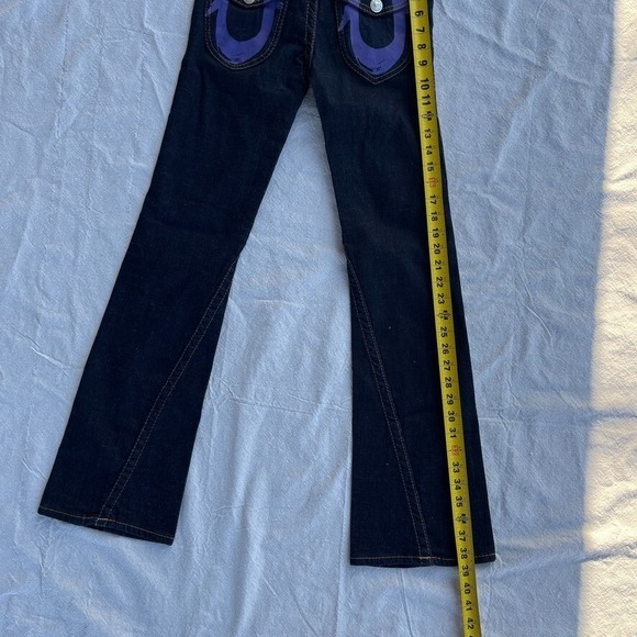 TRUE RELIGION Joey PURPLE‎  FLAP CLOSER POCKET WOMENS JEANS SIZE 14 - Picture 7 of 8